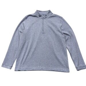 Rhone Commuter 1/4 Zip Quarter Zip Long Sleeve Mens XXL Heather Blue Performance